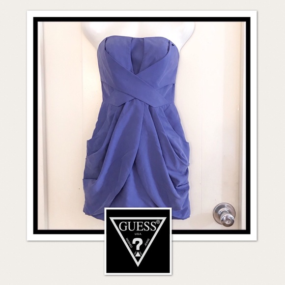 Guess Dresses & Skirts - Strapless mini dress in dark lavender with pockets
